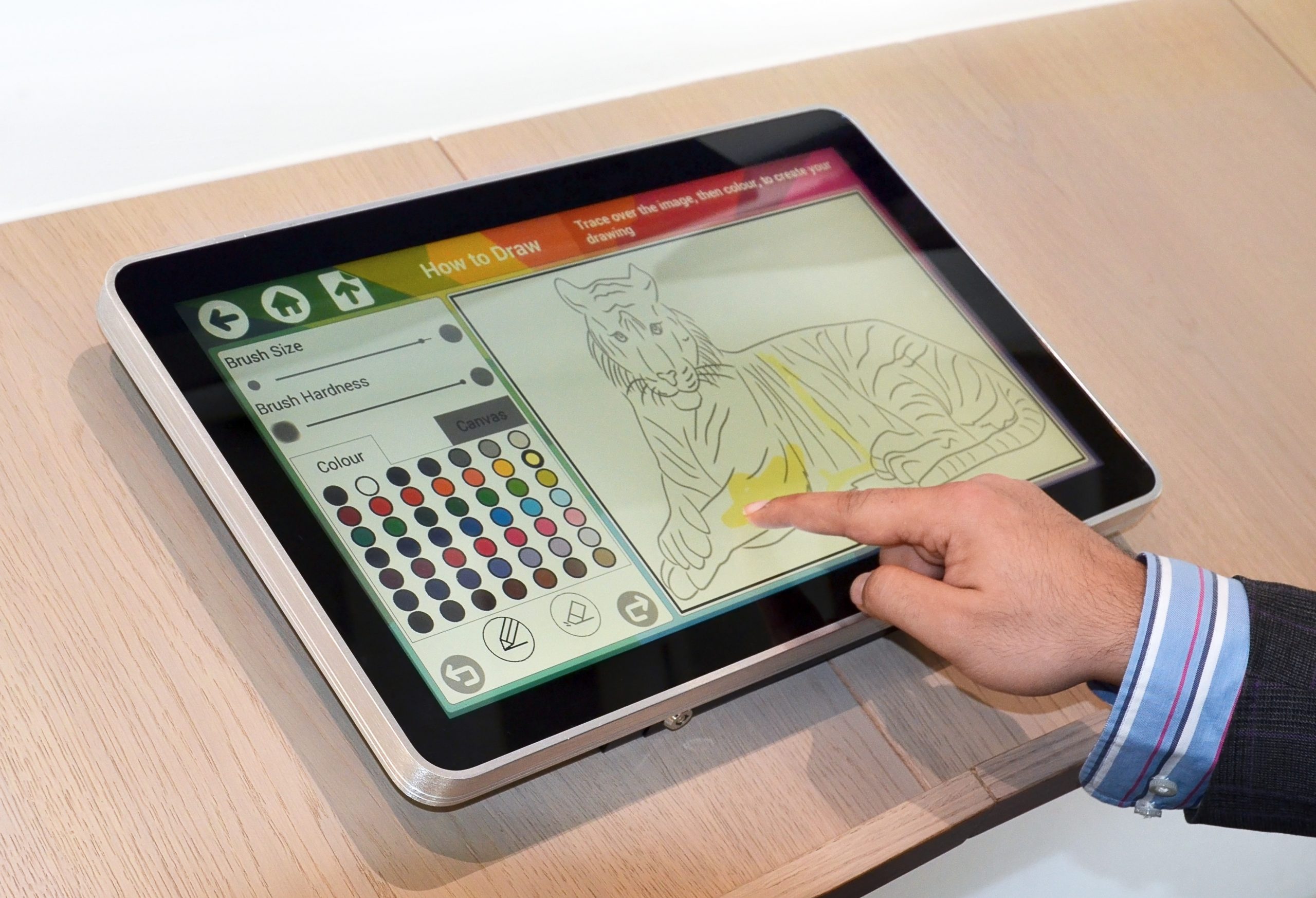 interactive drawing application touchscreen tablet