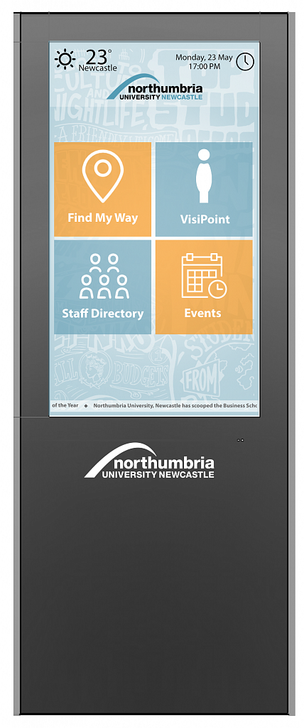 northumbria university interactive wayfinding kiosk