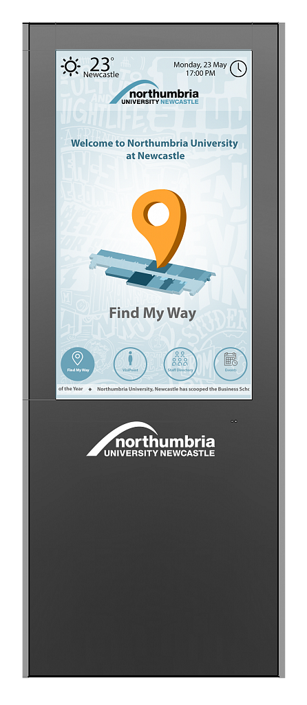 northumbria university interactive wayfinding directories