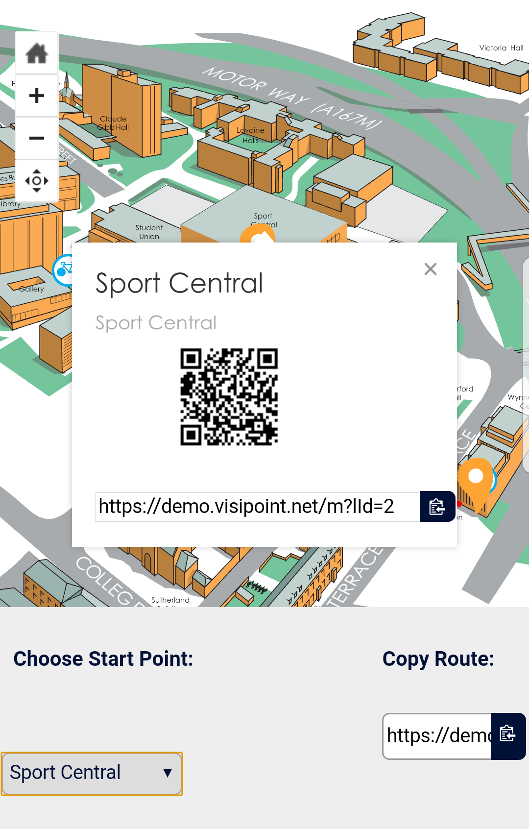 northumbria university qr code wayfinding