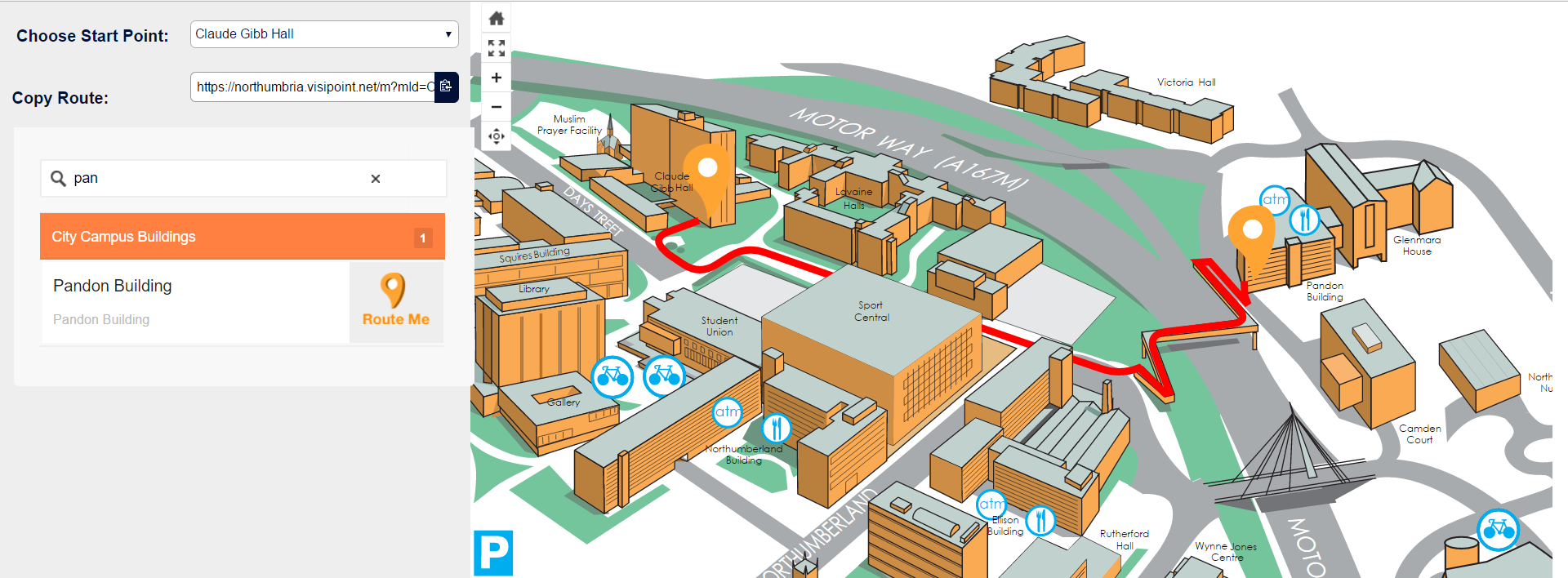 mobile wayfinding web map