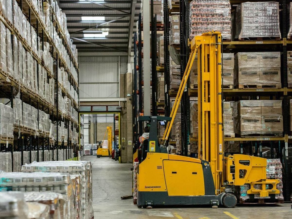 Worker in warehouse setting