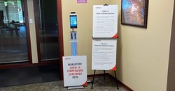 LamasaTech Zentron Temperature Scan Kiosk at SC Johnson LamasaTech Zentron Temperature Scan Kiosk at SC Johnson