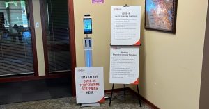 LamasaTech Zentron Temperature Scan Kiosk at SC Johnson