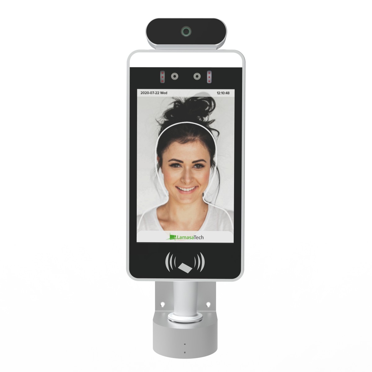 LD-AITemp Kiosk Wall Mount Front Zentron Gen 1 temperature kiosk