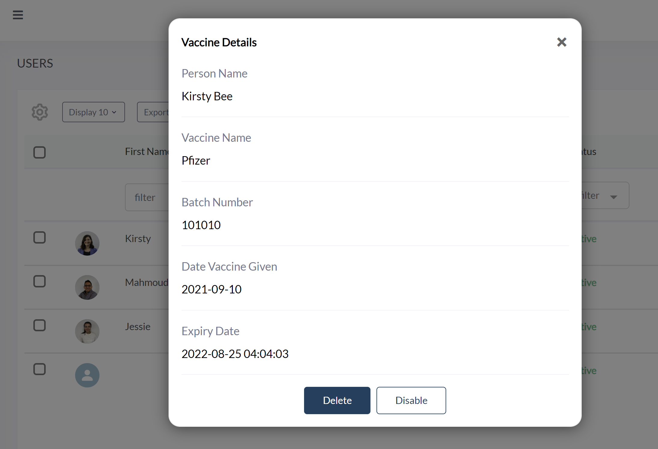 vaccine-record-user-profile-visipoint-cloud Vaccine Record On User Profile - VisiPoint Cloud