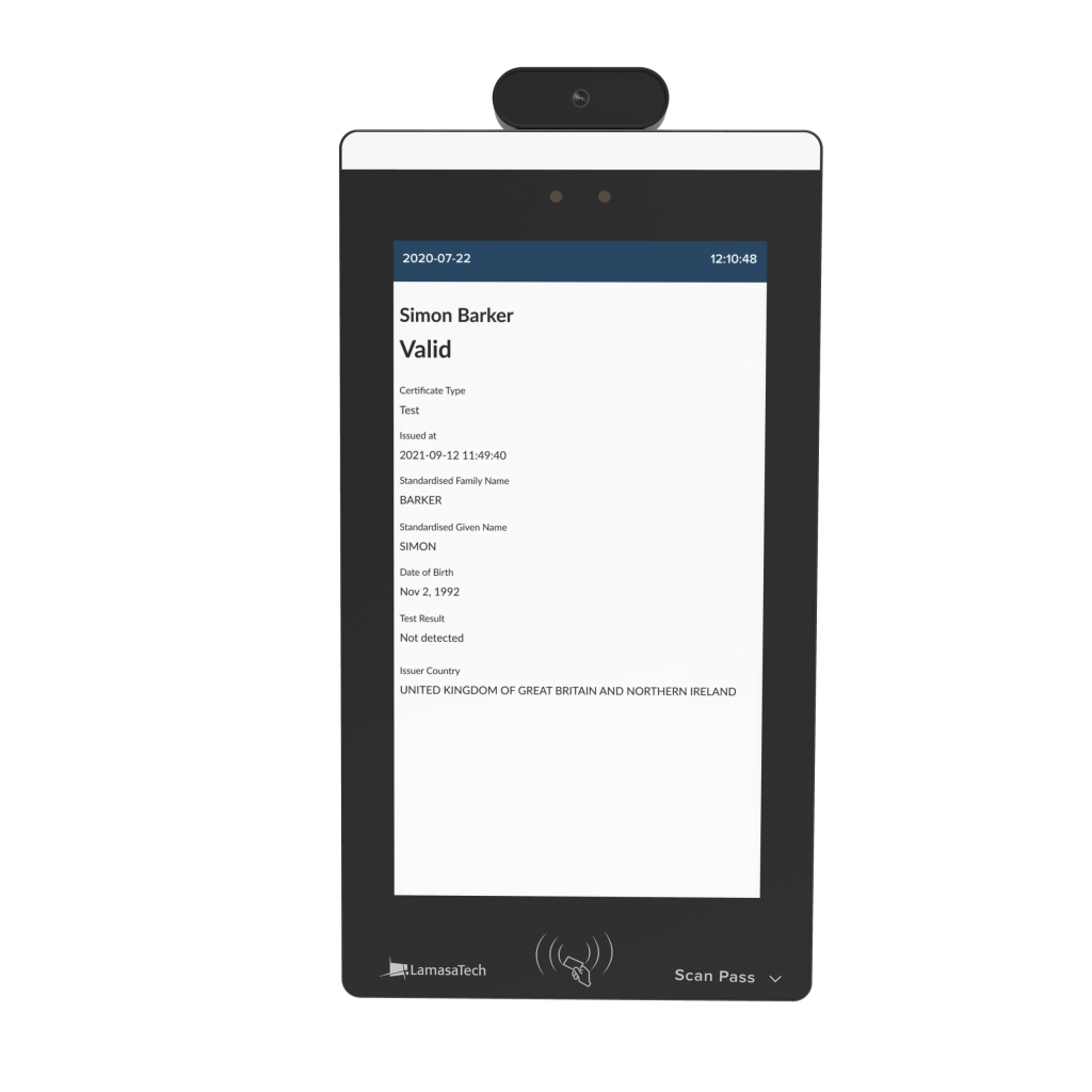 15-inch-Scan-vaccine-results-QR-.997-min-1 Vaccination status confirmation page on Zentron 15 kiosk