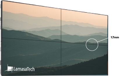 1.77mm bezel video wall LamasaTech ultra narrow bezel video wall