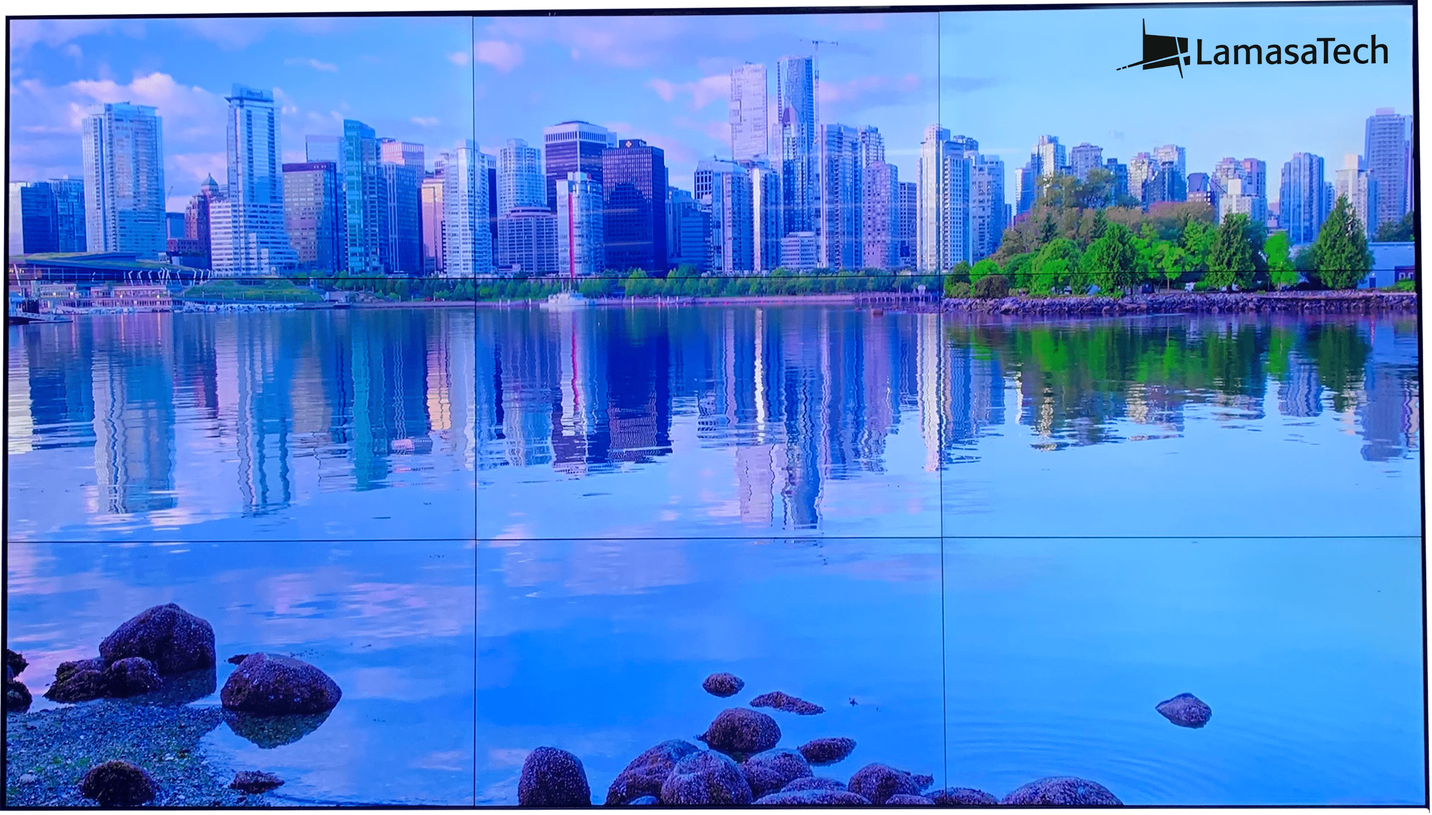 Extreme-narrow-0.88mm-bezel-video-wall-2 cropped-1 LamasaTech narrow bezel lcd video wall solution