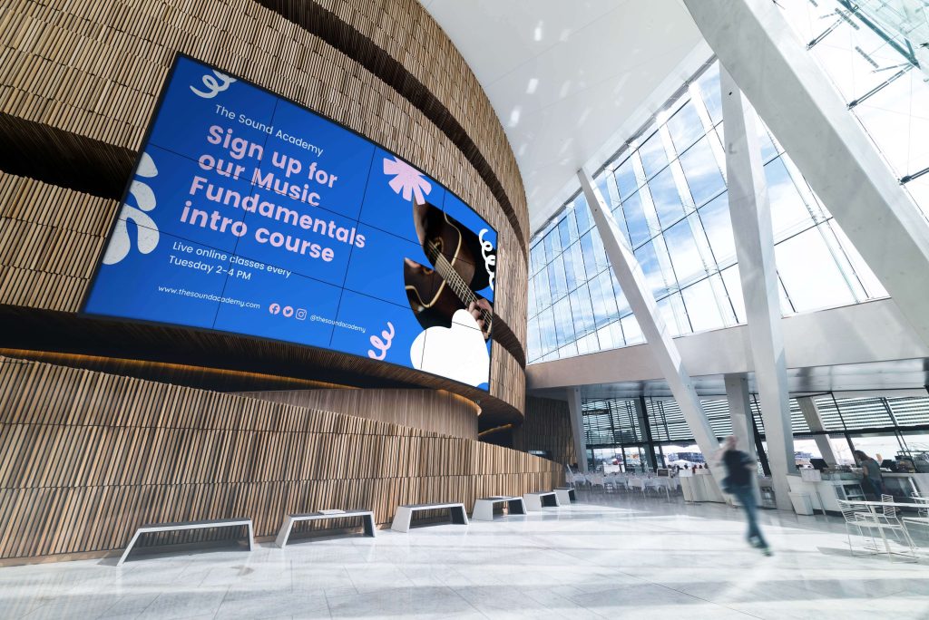 Indoor video wall display 