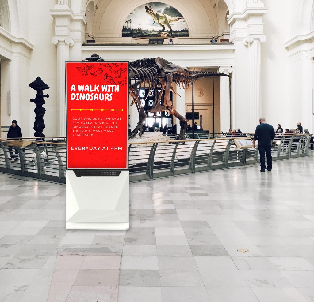 Guida indoor kiosk in a museum