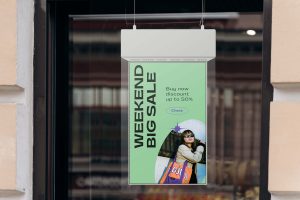 digital signage window display in retail