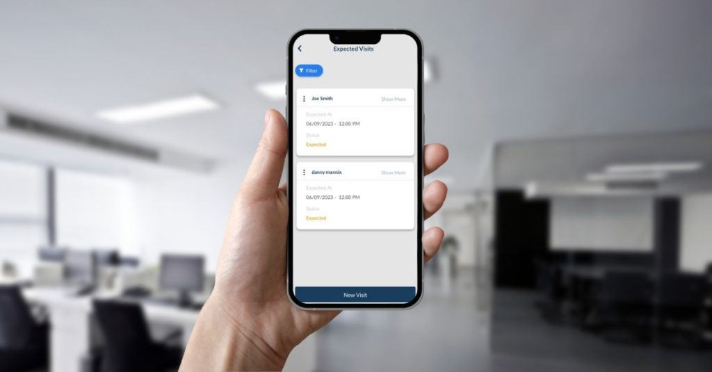 View your company's expected visits on the mobile app