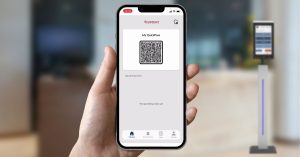 Mobile app QuickPass QR code on the home screen