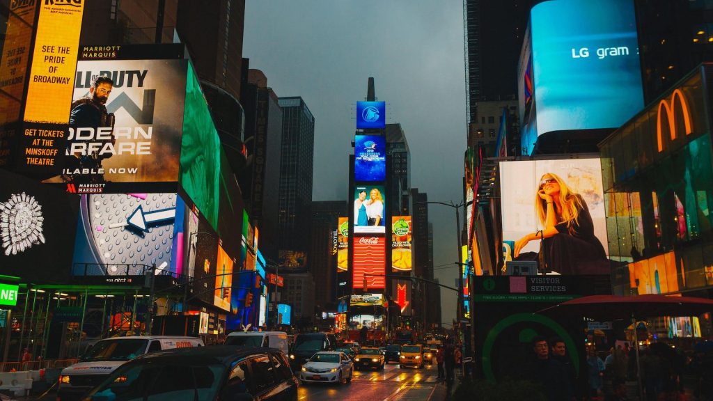 LED advertising billboards in times square