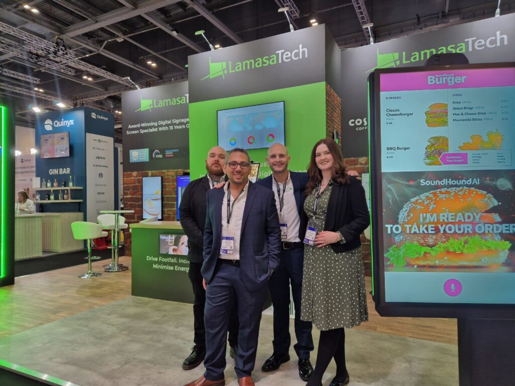 The LamasaTech team at the Retail Technology Show.