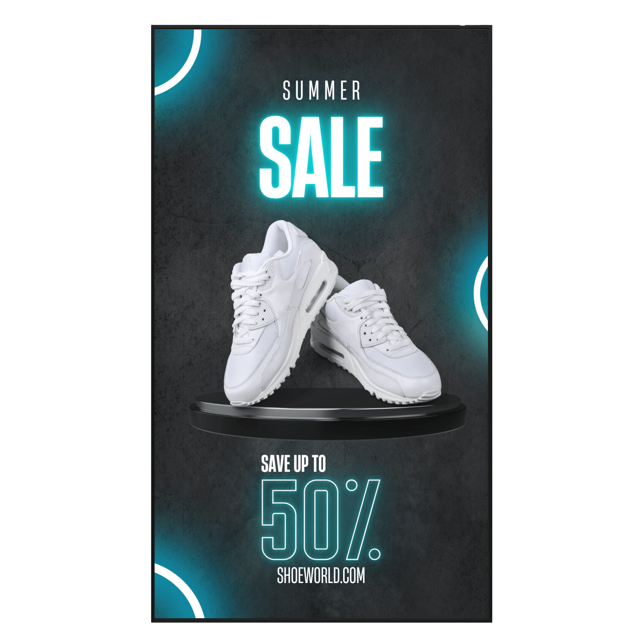 Trainers advertisement on a Muro UHB display