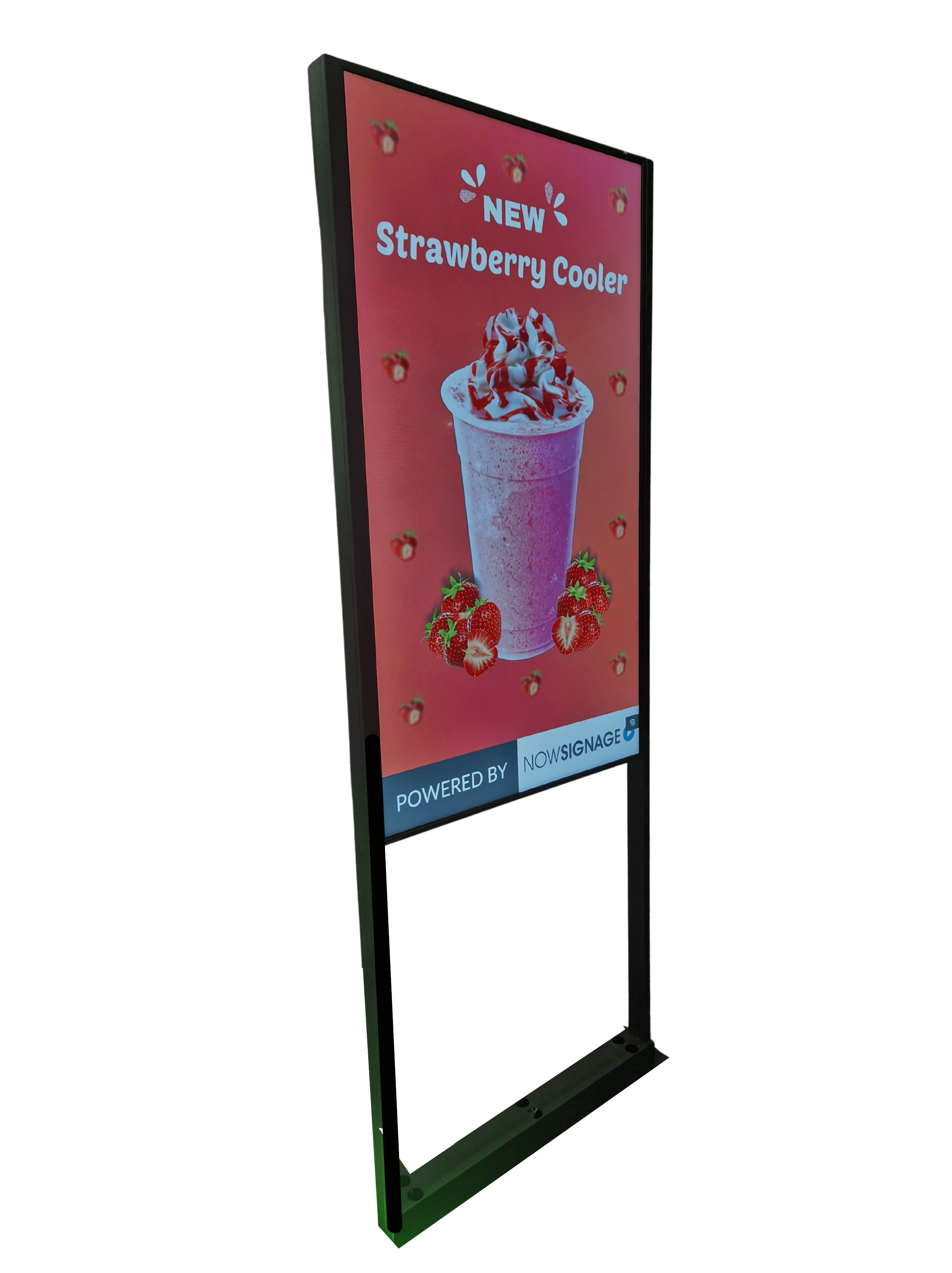 Muro UHB Floor stand display showing a drink advertisement