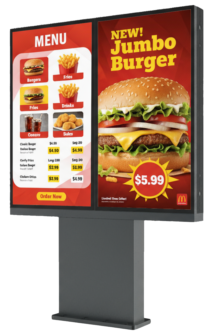Versi-outdoor-freestanding-kiosk-V2- Outdoor Freestanding Display, Versi Outdoor Freestanding Kiosk