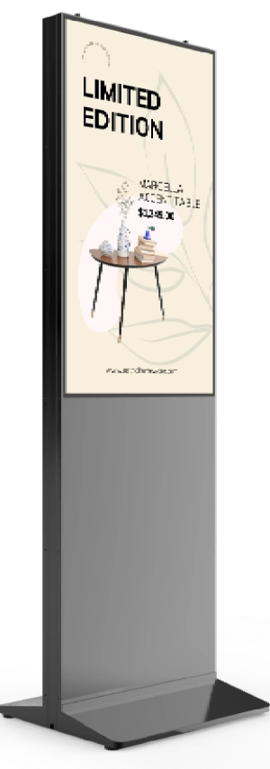 lamasatech-versi-indoor-freestanding-kiosk-front-right-retail-advert-furniture versi indoor kiosk, Versi Indoor Kiosk